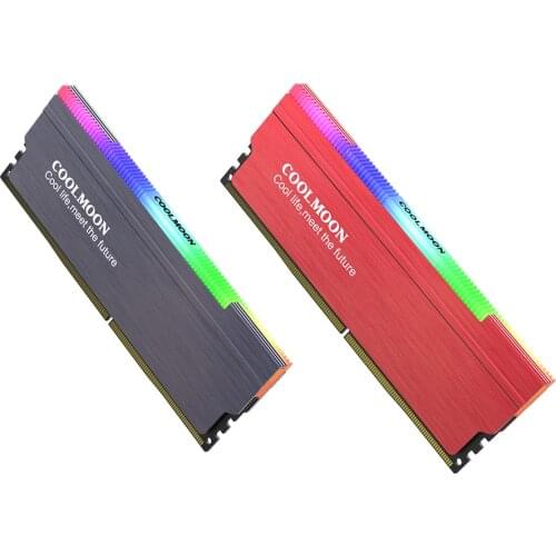 COOLMOON CR-D134S ARGB RAM Heatsink Heat Spreader Cooler Memory Cooling Vest for Desktop Computer PC Memory