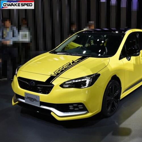 Racing Sport Stripes Car Bonnet Hood Sticker For Subaru-Impreza STI WRX Auto Engine Cover Decor Vinyl Decals Accessories