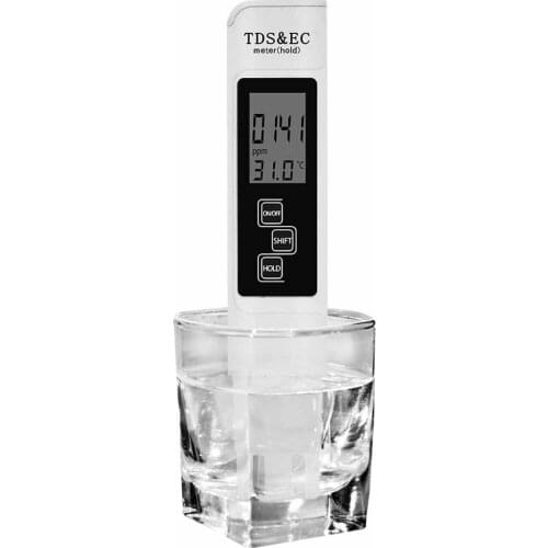 3 in 1 TDS EC Meter Temperature Digital LCD Tester Pen Water Purity Filter 4Different Modes Water Meter Testing Pen Level Tester