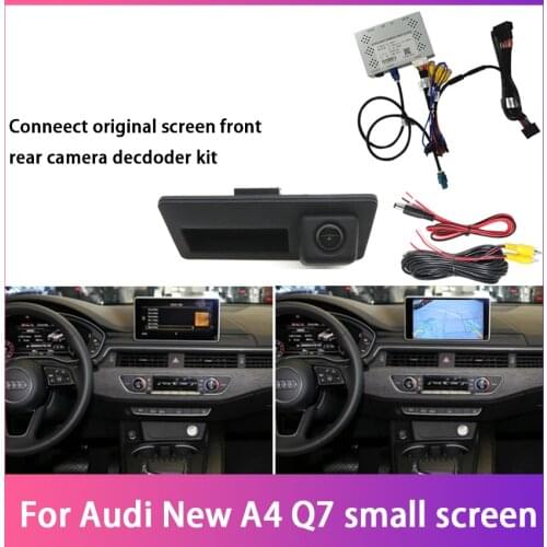 Rear view camera For Audi New A4 Q7 small screen CCD Full HD Interface adapter Parking camera connect original screen decoder