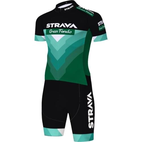 2021 Strava team jumpsuit one piece triathlon kit cycling skinsuit bike ropa ciclista speedsuit 20D gel mayot bicicleta hombre