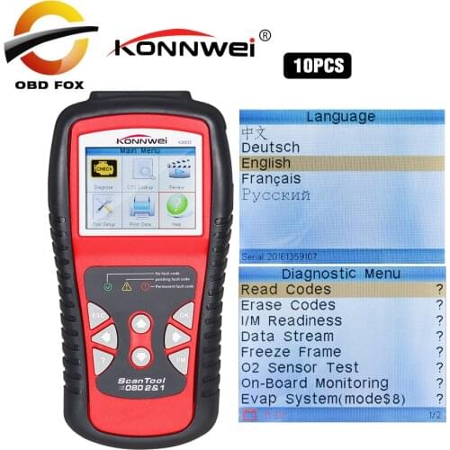 KONNWEI KW830 OBD2 EOBD Car Fault Code Reader Scanner Auto Diagnostic Tool With Battery tester Function 10pcs/lot DHL free