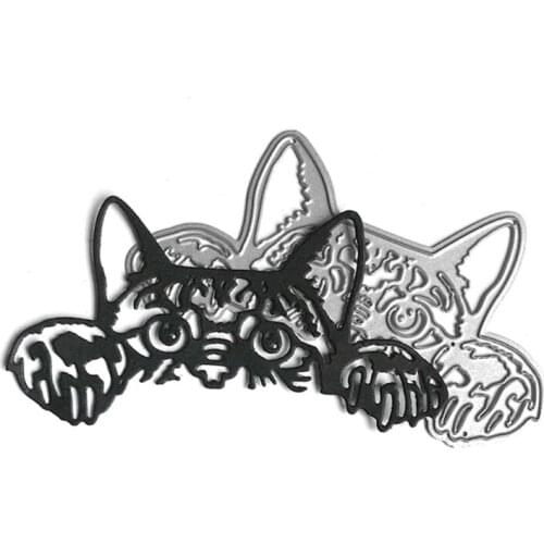 Cute Cat Metal Cutting Dies Stencil Scrapbooking DIY Album Stamp Paper Card Mold Embossing Decoration Craft X6HD