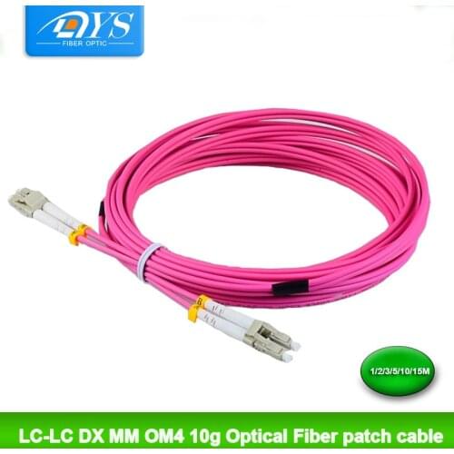 Lots OM4 10Gbps 40G Fiber Optic Patch Cord LC UPC-LC UPC 50/125 Multimode Duplex Fiber Jumper Cable