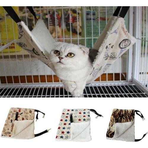 Fashion Hanging Cat Hammock Pet Supplies Cat Sleeping Bag Pet Cat Cage Breathable Double-sided Available Warm Cat Bed Mat