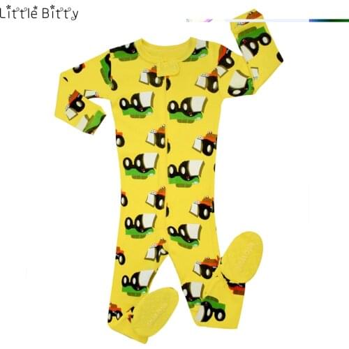 Little Bitty 2019 baby boys pijamas yellow nightwear girls long sleeve long sleeve pajamas pyjamas children for kids