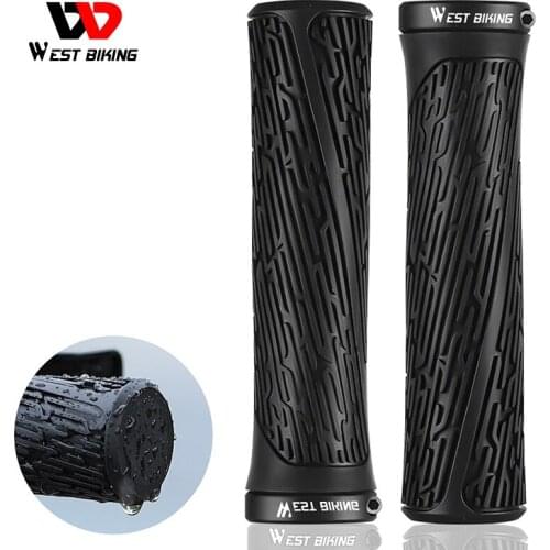 WEST BIKING Rubber Bike Handlebar Cover Non-slip Shockproof Comfortable Racing Handlebar Cover Mountain Bicycle Cycling Grip