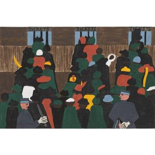 Jacob Lawrence Art Film Print Silk Poster Home Wall Decor 24x36inch