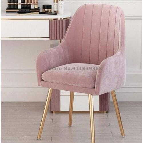 Nordic dining chair backrest home stool net red light luxury dressing table makeup chair simple dining chair casual desk chair
