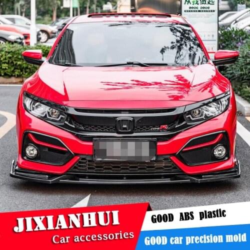 For Honda Civic Hatchback ZDK Body kit spoiler 2020-2021 Civic 3DK Rear lip rear spoiler front Bumper Diffuser Bumpers Protector