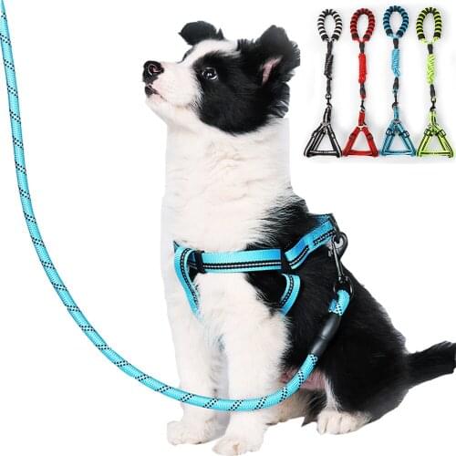 Reflective Dog Walking Harness Puppy Pet Adjustable Nylon Leashes Set Cat Outdoor Travel Tenacity Small Large Dogs Traction Rope