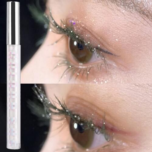 1pcs Diamond Glitter Mascara Long Lasting Quick-drying Curling eyelash Gloss Mascara Waterproof Professional Eye Makeup Cosmetic