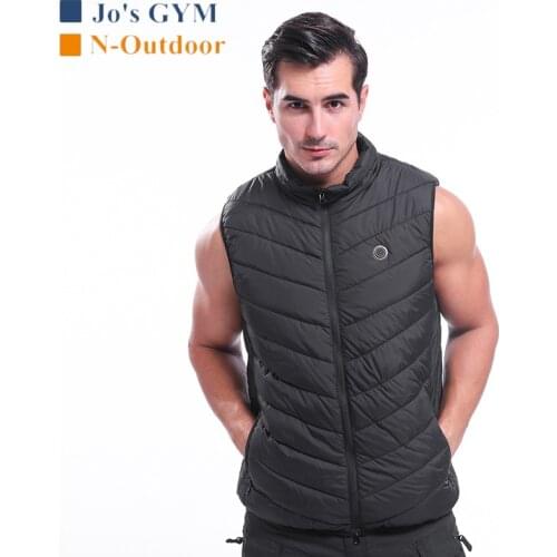 Outdoor USB Electric Heated Vest Men Women Heating Warm Winter Vest Thermal Clothing Adjustable Temperature Skiing Hiking Jacket