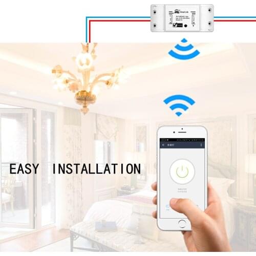 Wifi DIY Smart Wireless Remote Switch Domotica Light Controller Module Work with Alexa Google Home