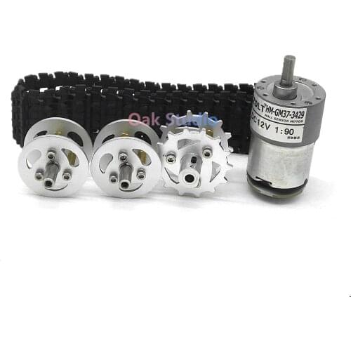 Smart Tank DIY kit, including plastic track, metal bearing wheel, metal driving wheel and 12V with Hall Sensor Motor