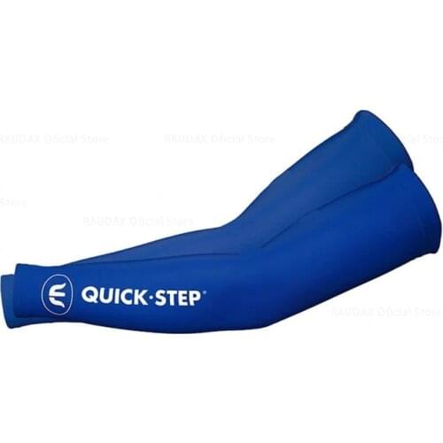 Quick Step Cycling Arm Warmer Bicycle Running Racing Arm Sleeve MTB Leg Warmers Pro Team Black UV Protection Bike Leg Sleeve