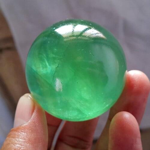 1pcs 45mm Natural Fluorite Quartz Crystal Sphere Ball Healing