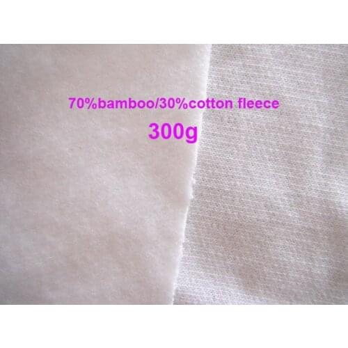 150cm width high quality 70%bamboo 30%cotton fleece fabric babmoo material natural fiber fabric 3M/lot