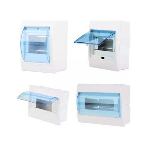 3-4/4-6/5-8/9-12 Ways Circuit Breaker Distribution Protection Box Indoor Wall Mount Plastic Box With Electric Transparent Cover