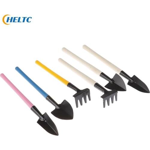 3PCs/Set Three-piece Shovel Rake Planting Tools Combination Home Gardening Tool Set Balcony Home-grown Mini Digging Suits