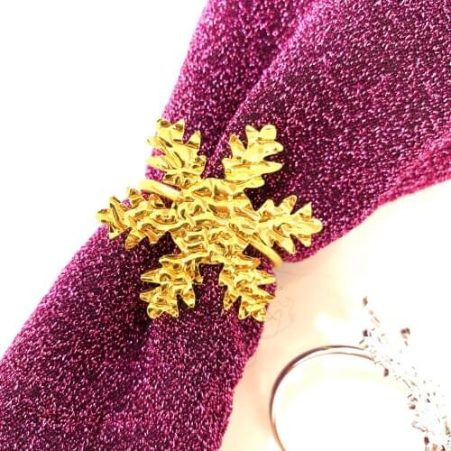 30pcs/lot Hotel Christmas Snowflake Napkin Button Metal Napkin Ring Napkin Ring Cloth Ring Towel Button