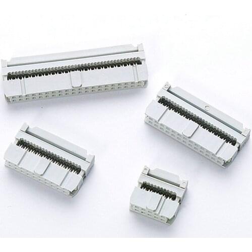 6/8/10/14/16/20/26/30/34/40/50 Position Female IDC Plug Flat Ribbon Cable Connectors Black