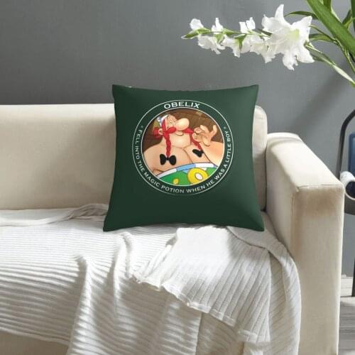 Asterix Obelix pattern print Cushion Cover Decorative Pillowcase Chair Seat Square Car Pillow Cover Home Living Textile