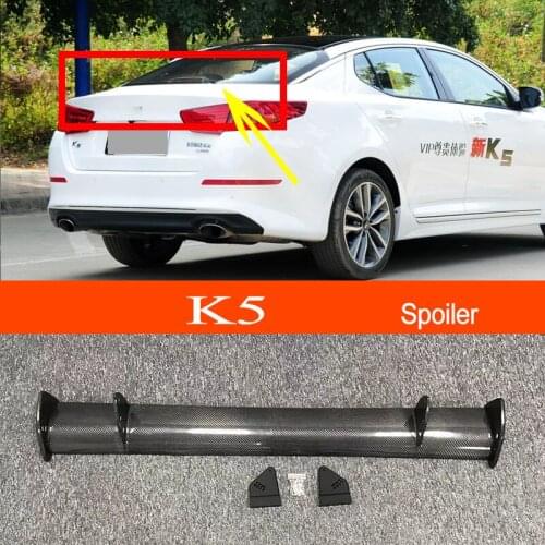 K5 2014 2015 Real Carbon Fiber GT-style Car-styling Sporty Rear Trunk Wing Spoiler for KIA K5 2014 2015 Sedan