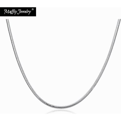3mm Snake Chain Link Chain,Europe 925 Sterling Silver Fashion Chains Necklace Career Jewelry Fit Pendant Gift For Men & Women