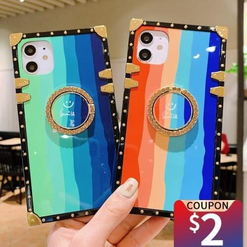 MUSUBO Square 3D Blue Ray Case For Samsung S20 Ultra A71 A51 Note10 Plus S20 A70 A50 Note 20 9 8 S10 A30 M20 Girls Stand Cover