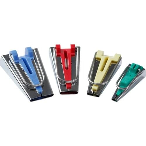 Dailylike 4 Pcs Bias Tape Makers DIY Household Sewing Tool Bias Binding Tape Maker For Patchwork Quilting Tool