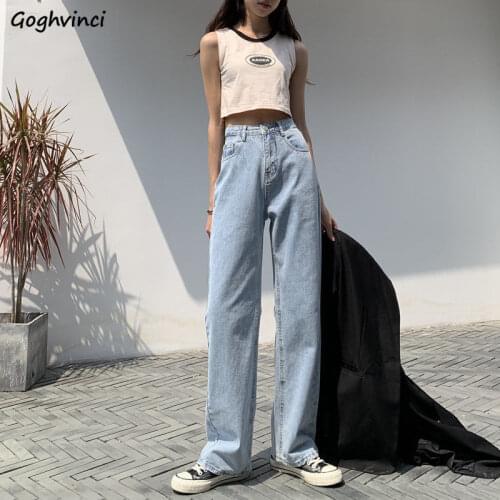 Jeans Women Denim Full-length Ins High Waist Streetwear Sexy Cool All-match Button Trousers Female Casual Fashion Korean Style