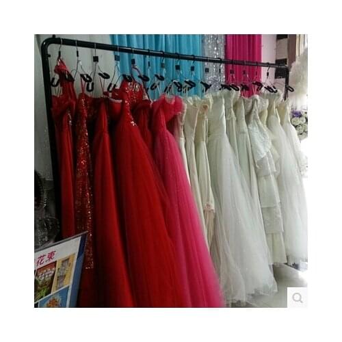 European contracted dress cheongsam dress display rack Floor type clothing store hanger womens side against the wall hanging