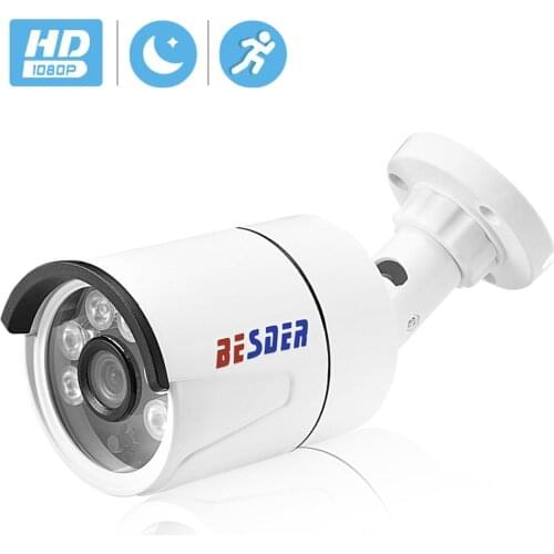 BESDER Full HD 1080P HI3518E IP Cameras Outdoor Bullet Waterproof CCTV Camera Motion Detect RTSP Email Alert 2MP Security Camera