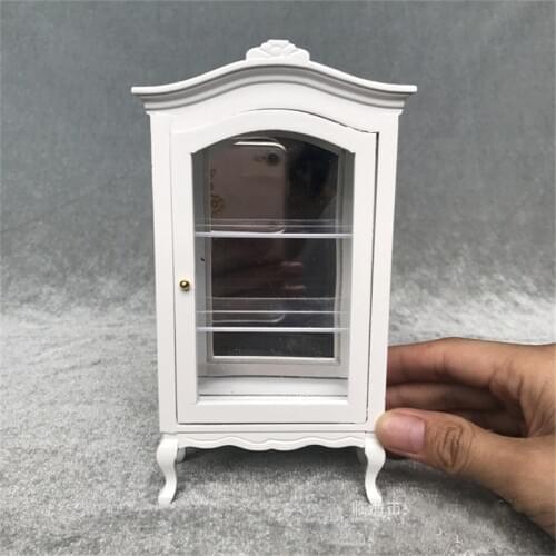 1:12 furniture for dolls wooden miniature white cupboard mini doll dollhouse household pretend play toy girls kid gifts