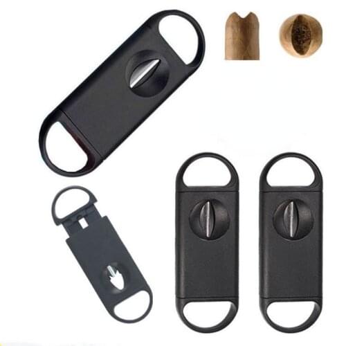 Sharp Stainless Steel Cigar Cutter Cigar V-Cut Cutting Cutter Cigar Scissors Accessories