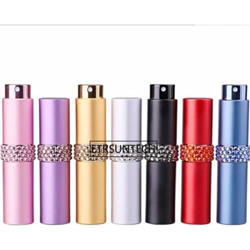 8ML Mini Portable Can Rotate Perfume Atomizer Bottle Travel Empty Parfum Spray Bottle F2113