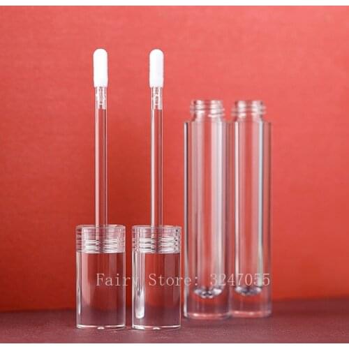 10ml 10/30/50pcs Clear Empty Acrylic Lip Gloss Tube, DIY Round Liquid Lipstick Bottle, Portable Cosmetic Container Shell Package