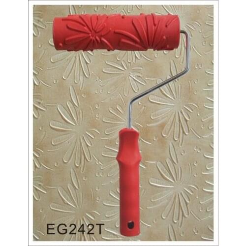 7" Rubber Roller Embossed Texture Pattern Paint Roller Home Decoration Paint Brush Background Wall Tool 7 Inch