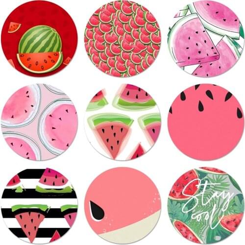 Fruit watermelon melon Newest Super Cute Badge Brooch Pin Accessories For Clothes Backpack Decoration gift 58mm