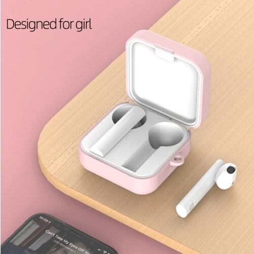 Silicone Protective Earphone Case for Xiaomi Air 2 SE Bluetooth Headphones Boxs For Xiaomi Mi Air2 SE Earbuds Cover with Hook