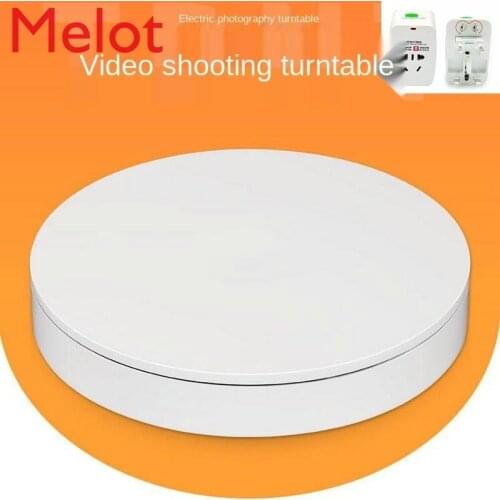 HQ ETLS01 32X6CM 360 Degrees Electric Rotating Turntable Display Stand Base Lazy Susan for Photography Shooting