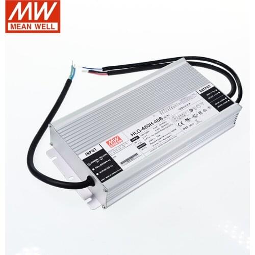 MEAN WELL Dimming Power Supply HLG-480H-48B 48V Dimmable LED driver 110V/220VAC to 48VDC 10A 480W waterproof IP67 Transformer