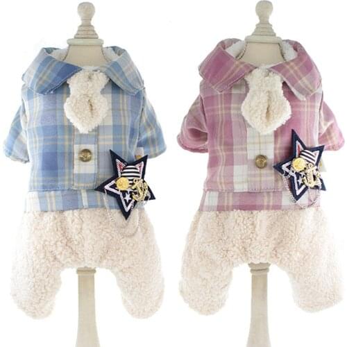 Warm Dog Jumpsuit Winter Pet Coat Outfit Garment Small Dog Clothes Yorkshire Pomeranian Poodel Bichon Schnauzer Clothing Costume