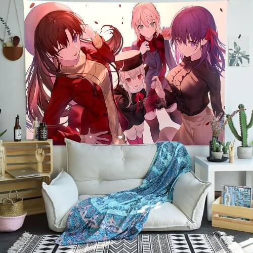 Simsant Anime Japanese Animation Tapestry Japanese Style Tapestry Art Wall Hanging Tapestries for Living Room Home Decor