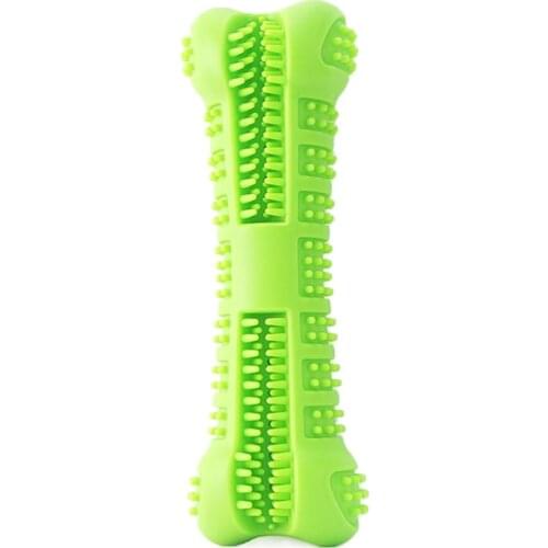 Pet Dog Bone-shape Toothbrush Brushing Chew Toy Stick Teeth Cleaning Oral Care Natural Rubber Pet Supplies