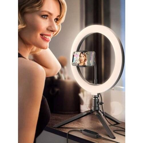 10inch Dimmable Led Makeup Lamp Ring Fill Light Profissional Selfie Ring Light Video Studio with Tripod For Youtube Tik Tok
