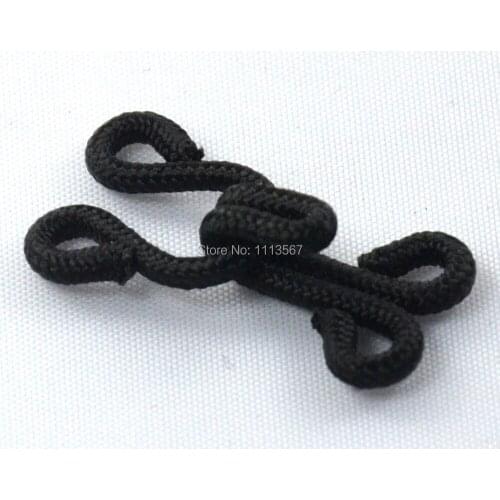 100pieces Craft Black Cover Steel Waist Extender Hooks & Eyes Clasps Button Sewing On Cloth Button 18x14mm NK137A