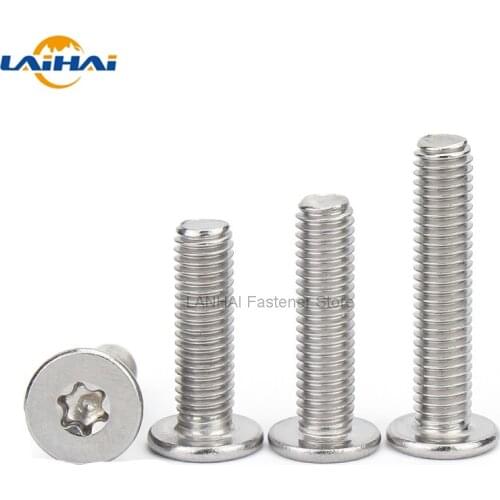 5/50pcs M1.6 M2 M2.5 M3 M4 M5 M6 M8 304 Stainless Steel CM Six-Lobe Torx Ultra Thin Super Low Flat Wafer Head Screw Bolt
