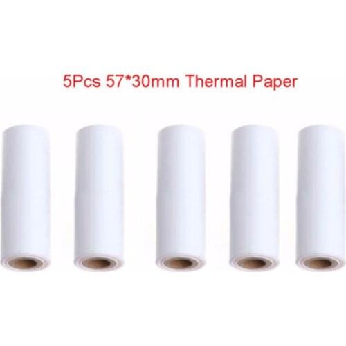 5PCS 57x30mm Thermal Receipt Paper Roll for Mobile POS 58mm Thermal Printer Lot